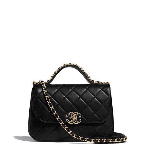 sac chanel pelle con manico cavier|Chanel bag.